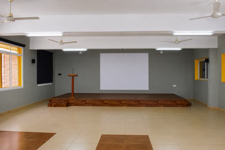 Students in the multipurpose activity hall at The ELGI School